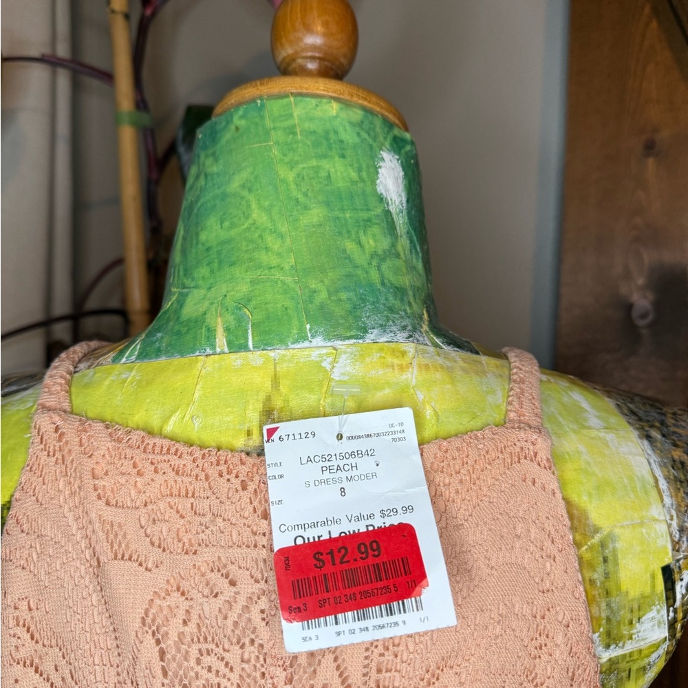 Luxology Peach Lace Dress - Picture 4 of 4